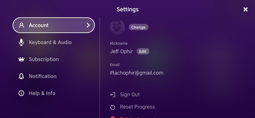 Account – Loged In iPhone X